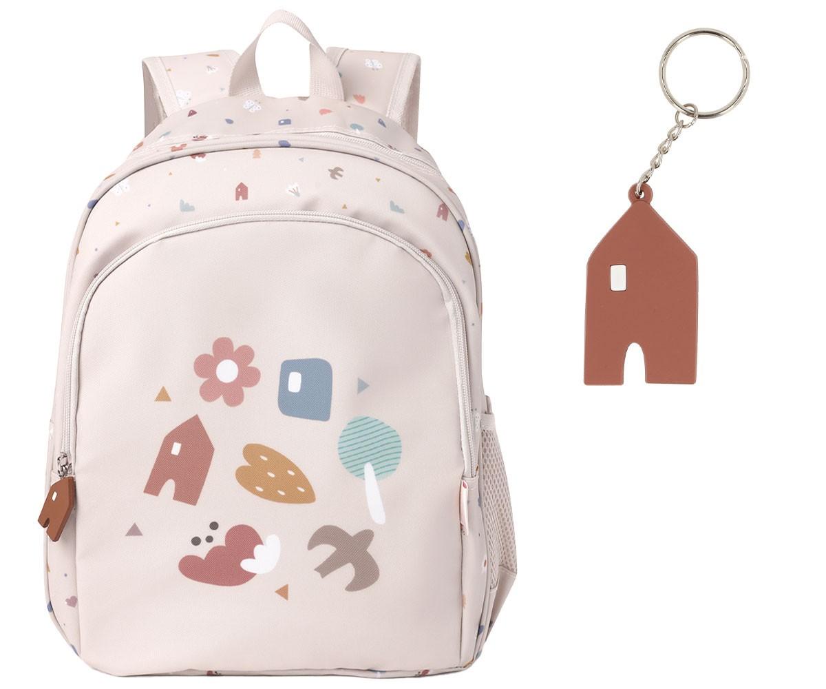 Mochila Mediana Geometric Nature con Llavero Silicona Geometric Nature