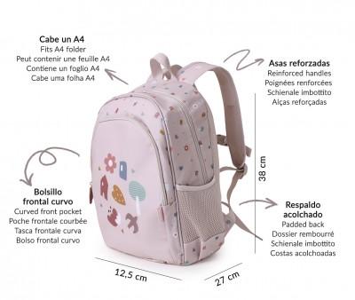 Mochila Mediana Geometric Nature con Llavero Silicona Geometric Nature