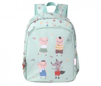 Mochila Escolar Mediana Personalizable de la Colección Vuelta al Cole The Three Little Pigs