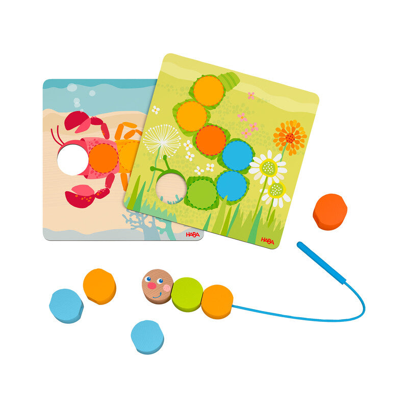 Juego de Ensartar Animales de Madera