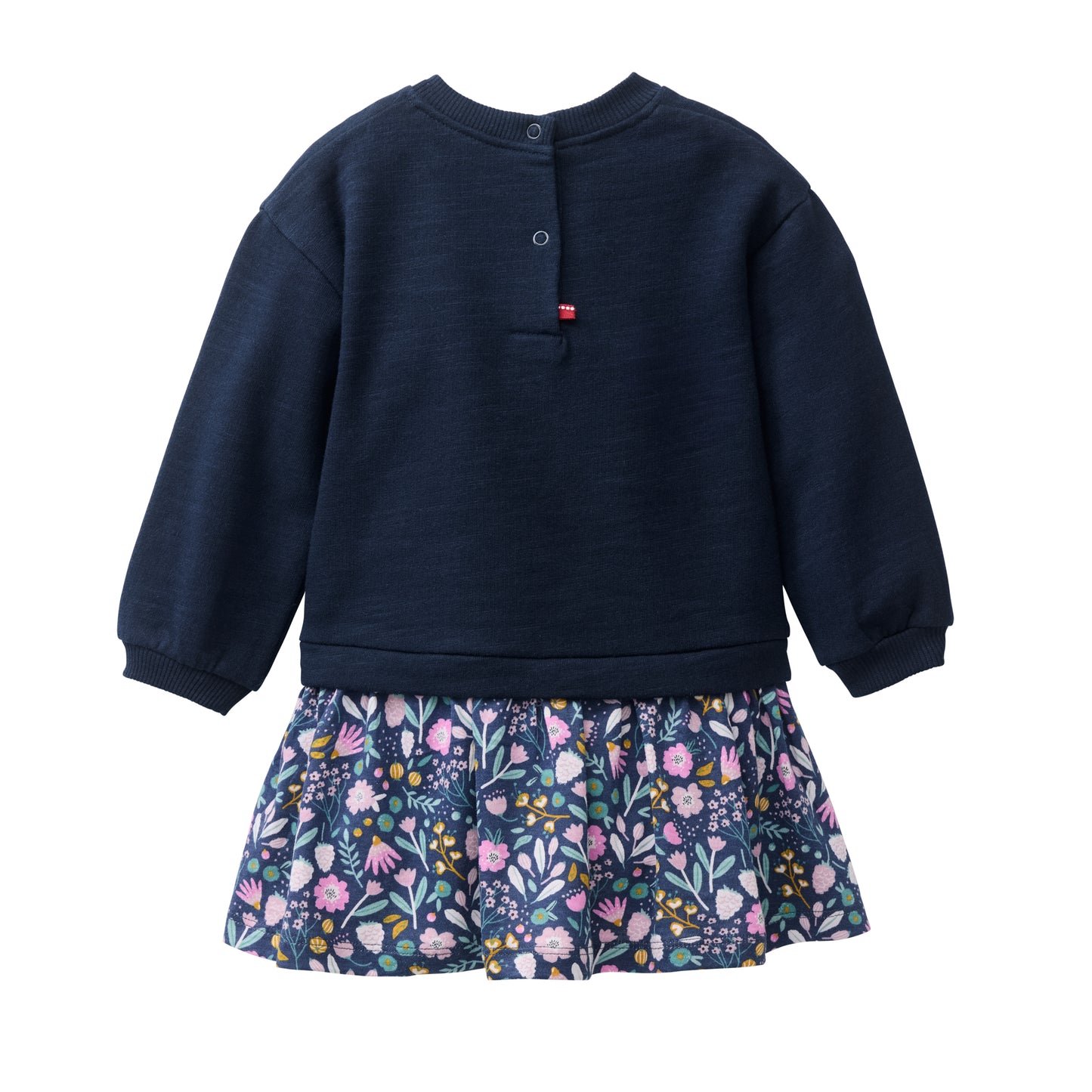 Vestido Sweat GOTS para Bebé en Algodón Orgánico Color Azul Oscuro