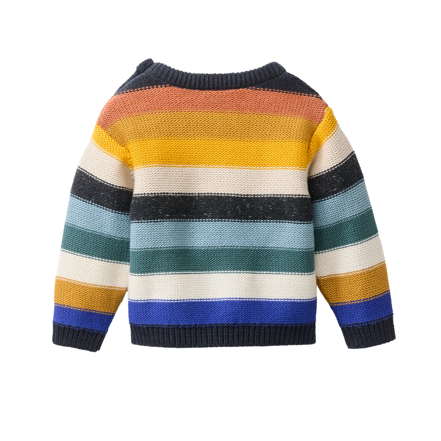 Jersey de Punto GOTS para Bebé en Algodón Orgánico con Diseño a Rayas Multicolor