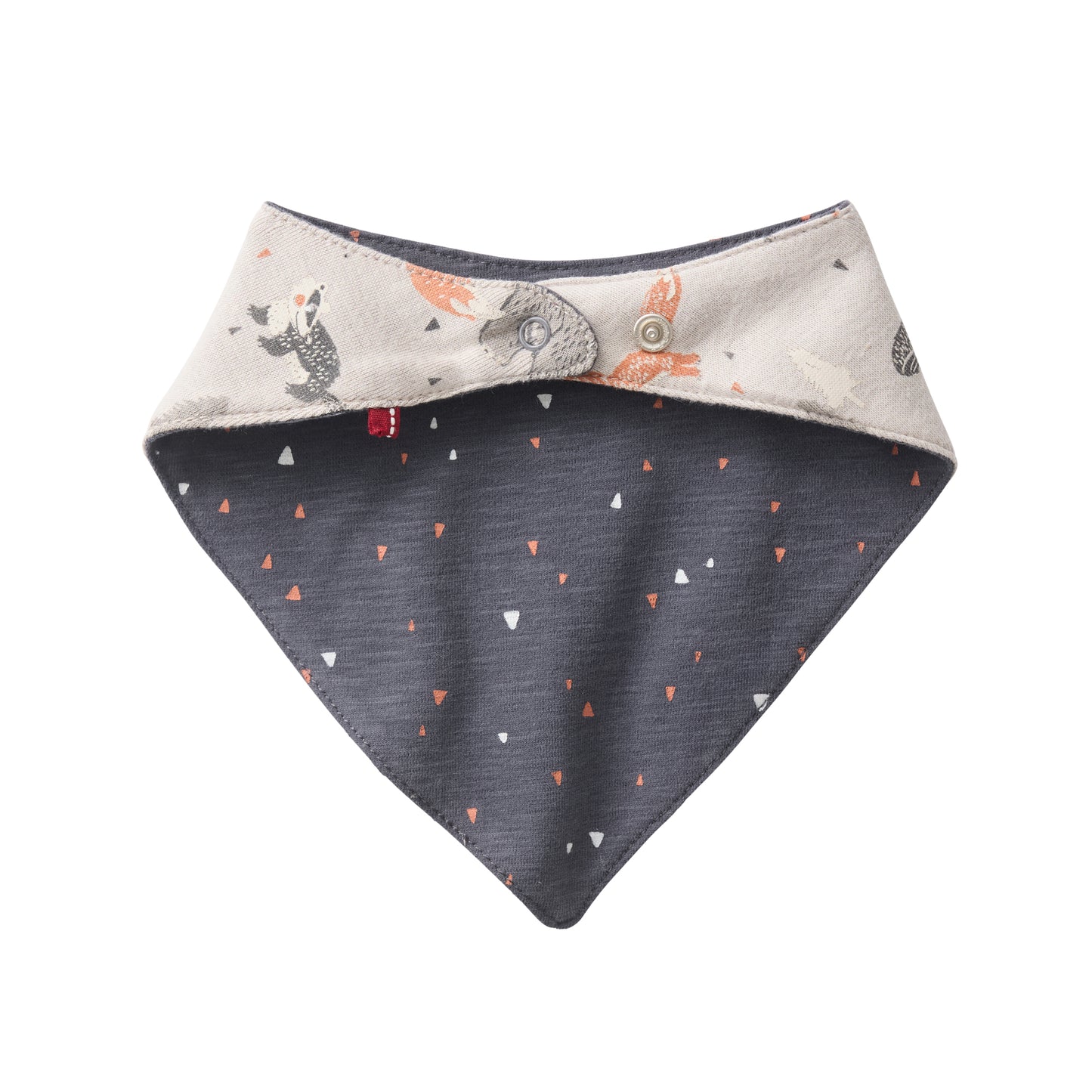Bandana Bebé en Algodón Orgánico GOTS - Motivo de Animales del Bosque