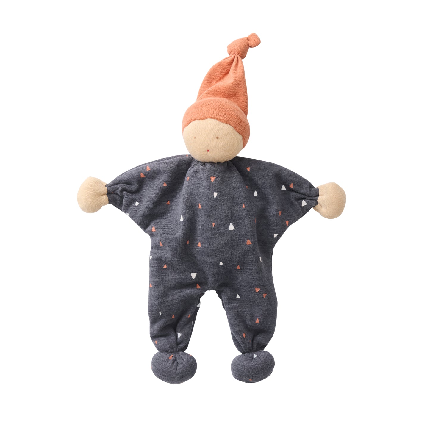 Muñeco Bebé en Algodón Orgánico GOTS - Diseño de Pequeños Triángulos