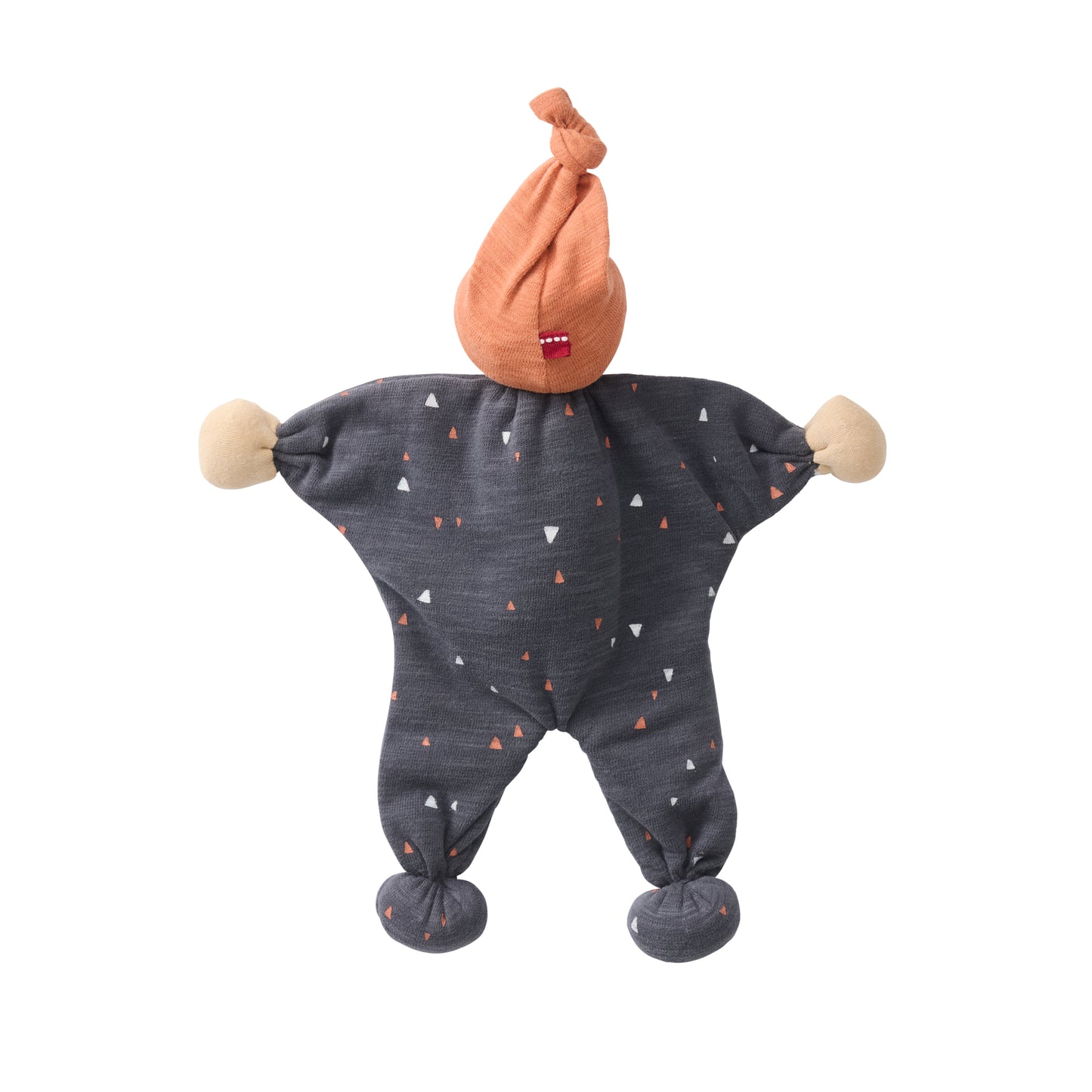 Muñeco Bebé en Algodón Orgánico GOTS - Diseño de Pequeños Triángulos