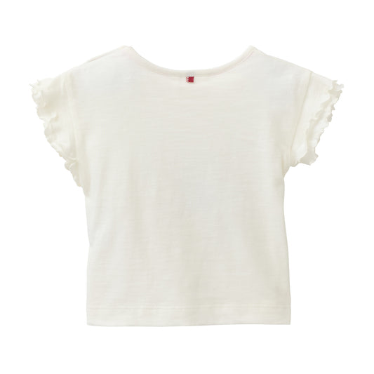 Camiseta de Manga Corta GOTS Blanca para Bebé