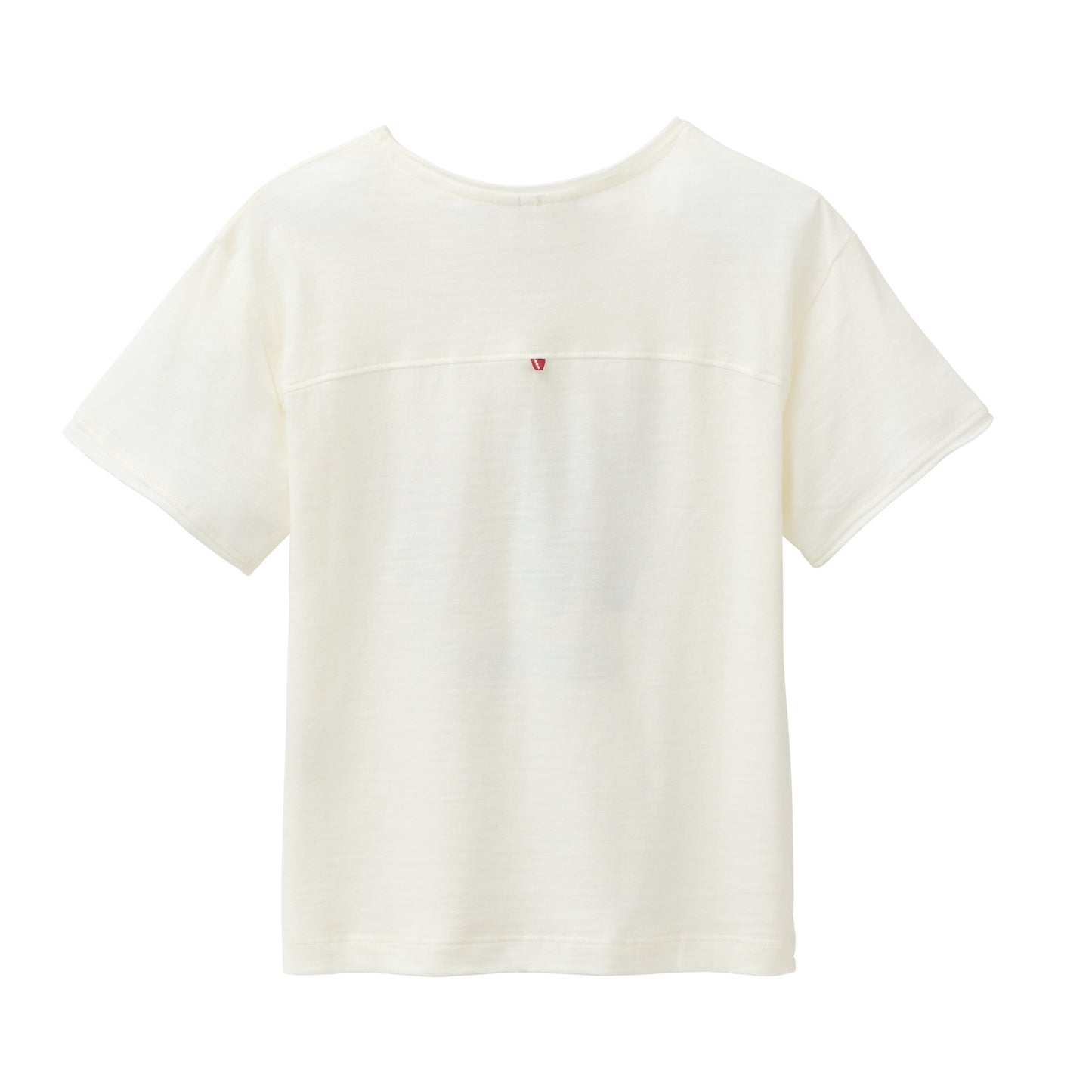 Camiseta infantil oversize blanca GOTS – algodón orgánico con estampado de tablas