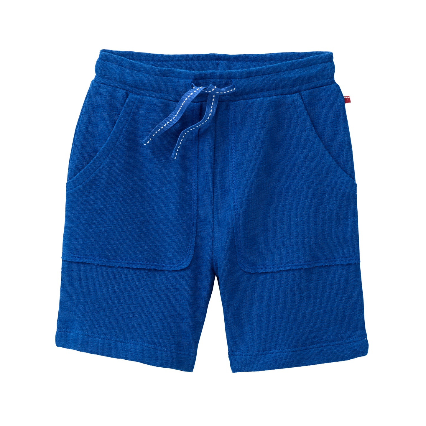 Bermuda infantil de felpa GOTS azul royal – algodón orgánico y corte relajado