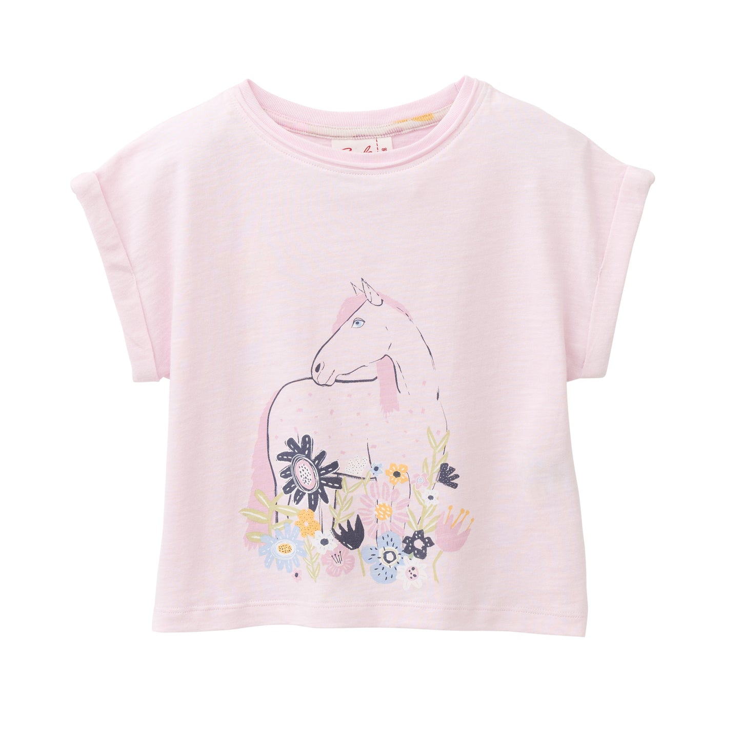 Camiseta infantil de manga corta GOTS rosa – algodón orgánico y diseño alegre