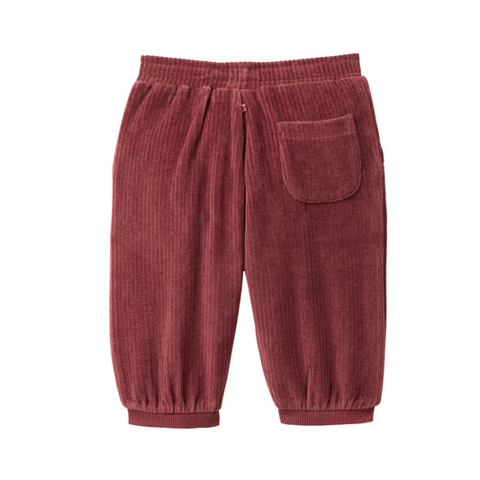 Pantalón Chándal gots para bebé en algodón orgánico bordeux