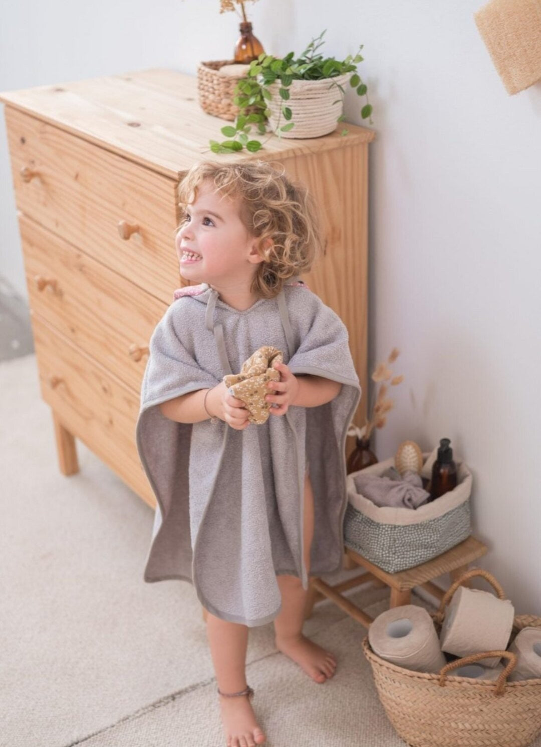Poncho de baño Duende Miel