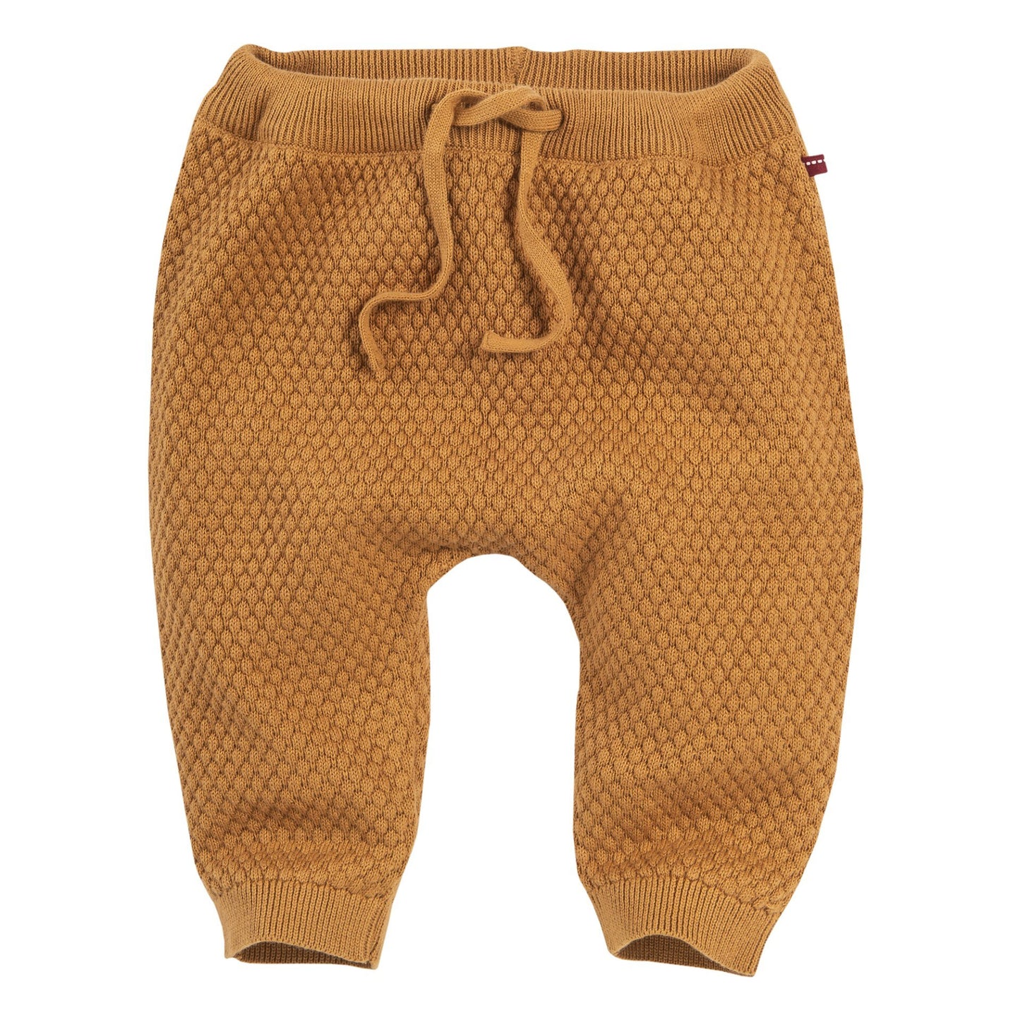 Pantalones de punto geometric canela