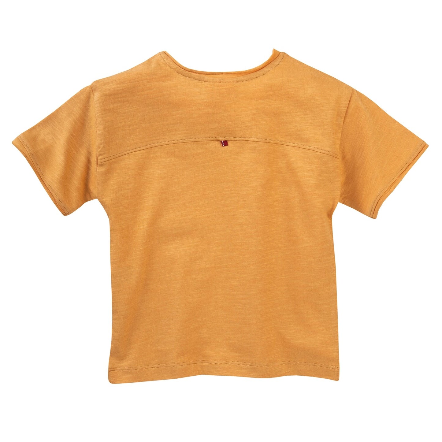 Camiseta Ocre Manga Corta con Bolsillo