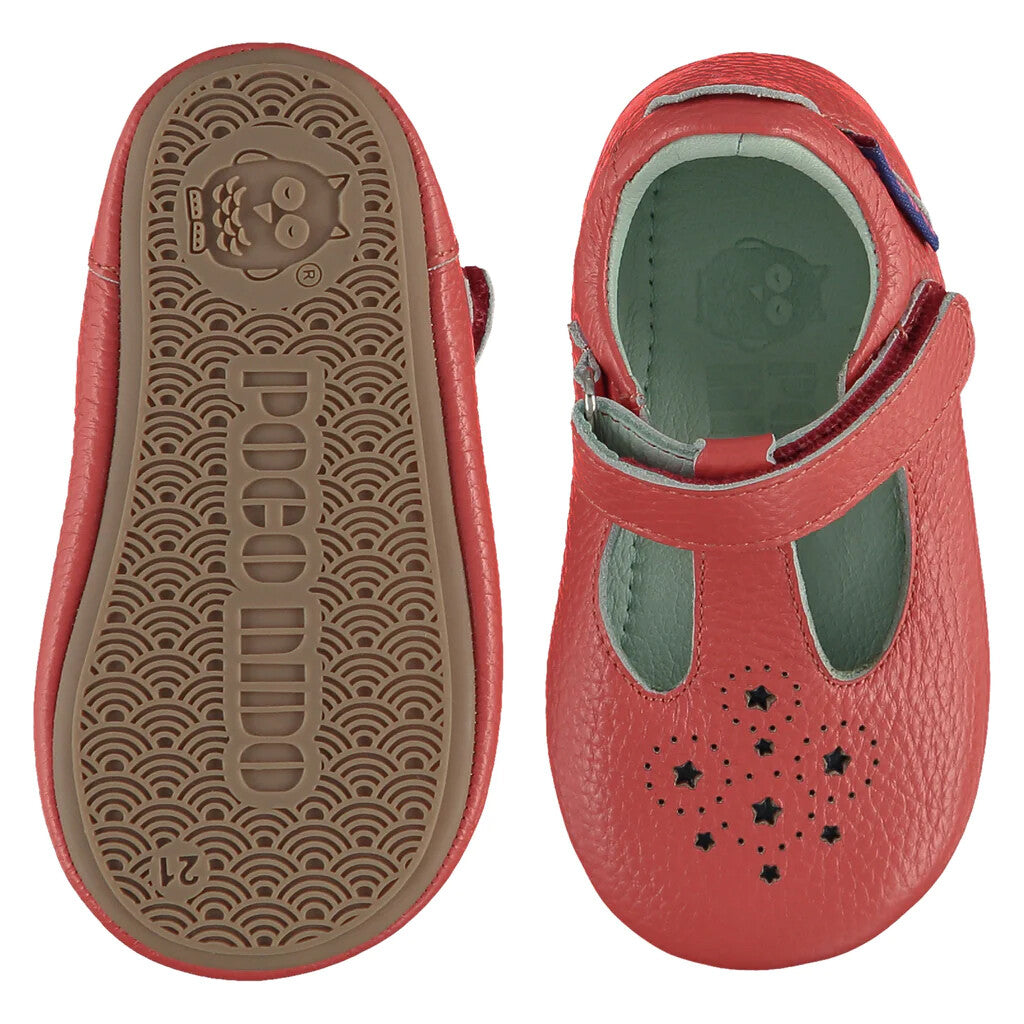MIGHTY SHOES. WATERMELON CHILDREN'S T BAR SHOE