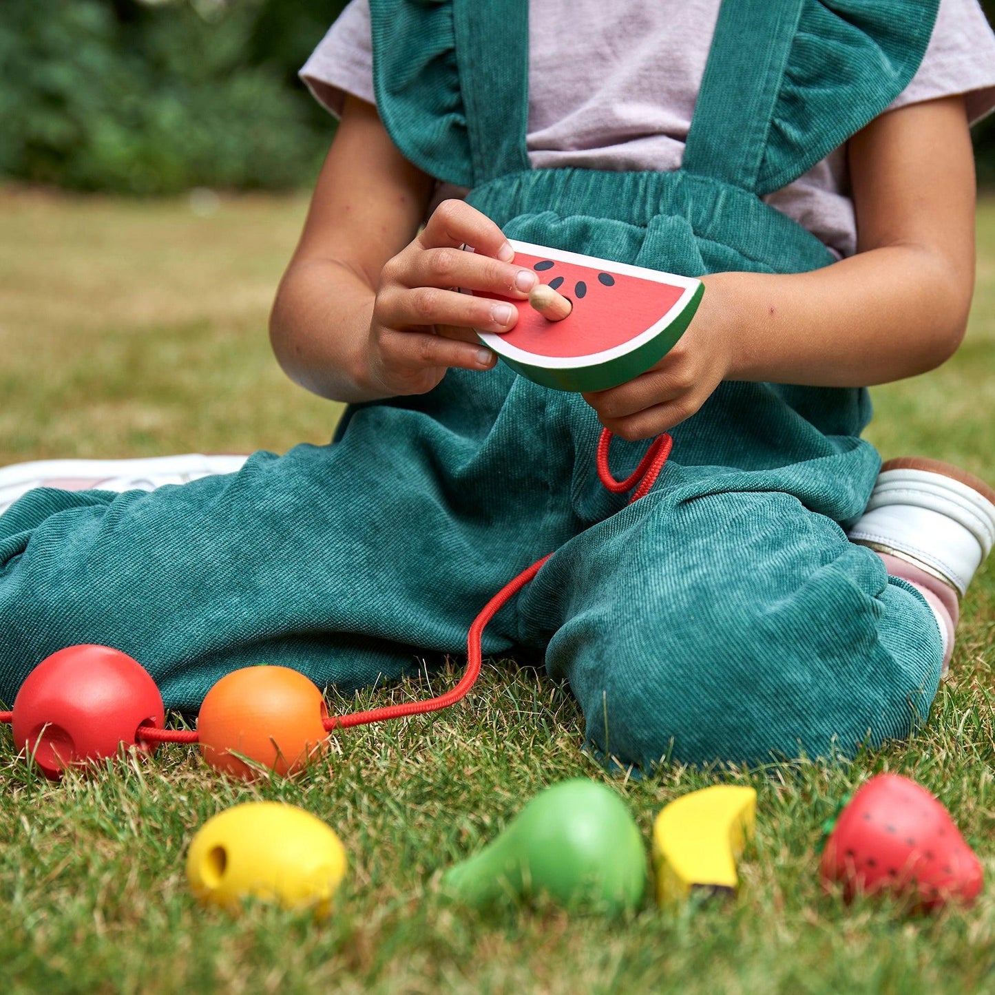 FRUTAS DE CORDONES DE MADERA