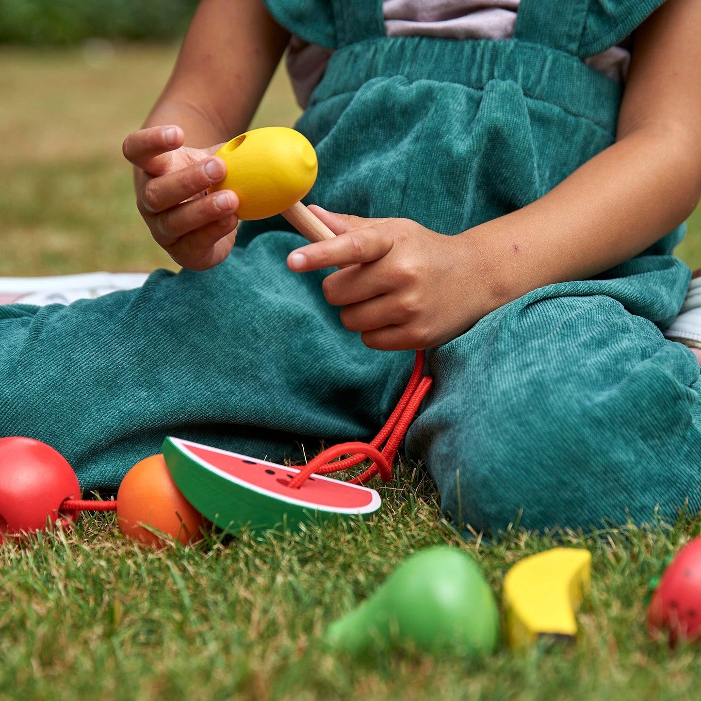 FRUTAS DE CORDONES DE MADERA