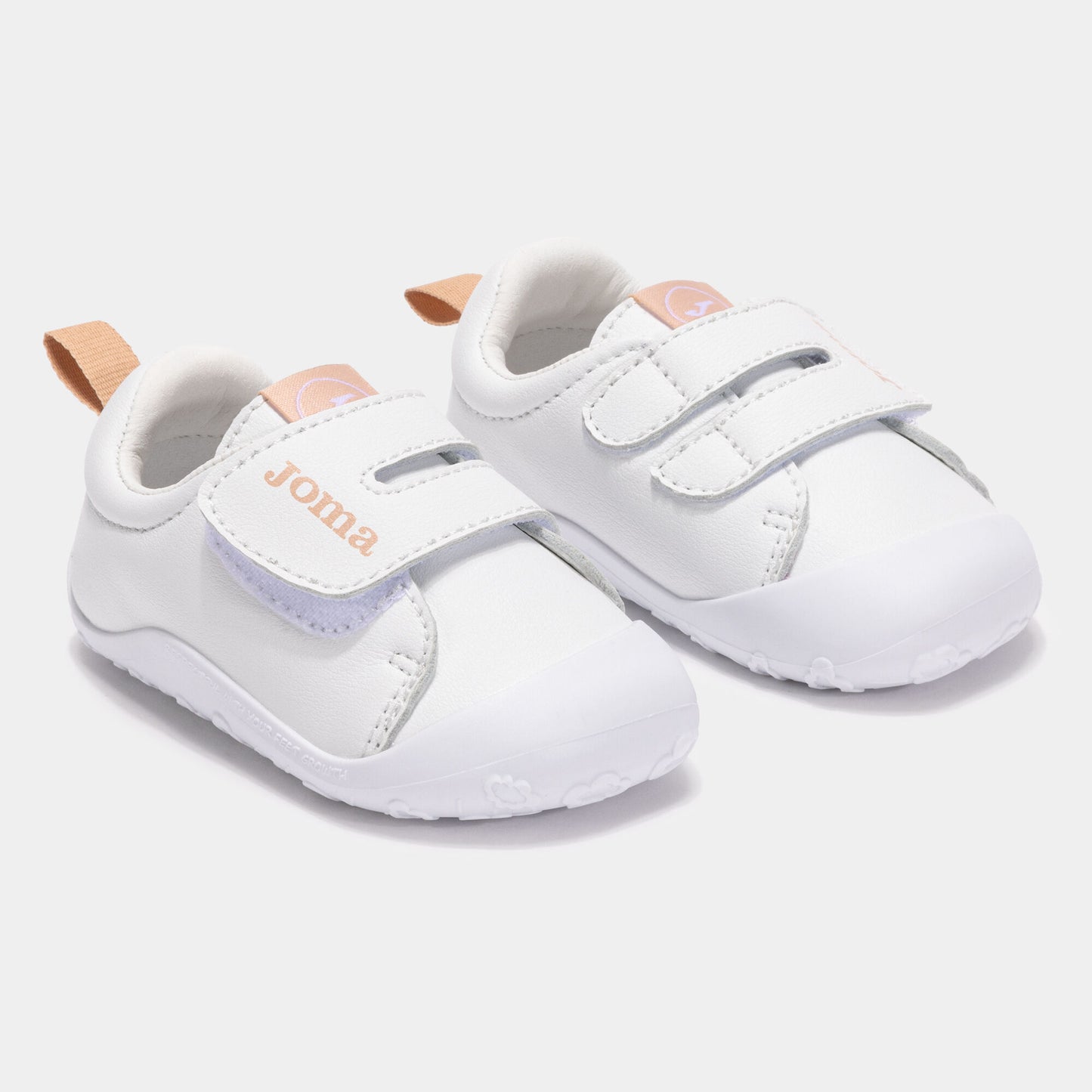 Zapatillas casual Teddy Baby 25 Barefoot junior blanco rosa