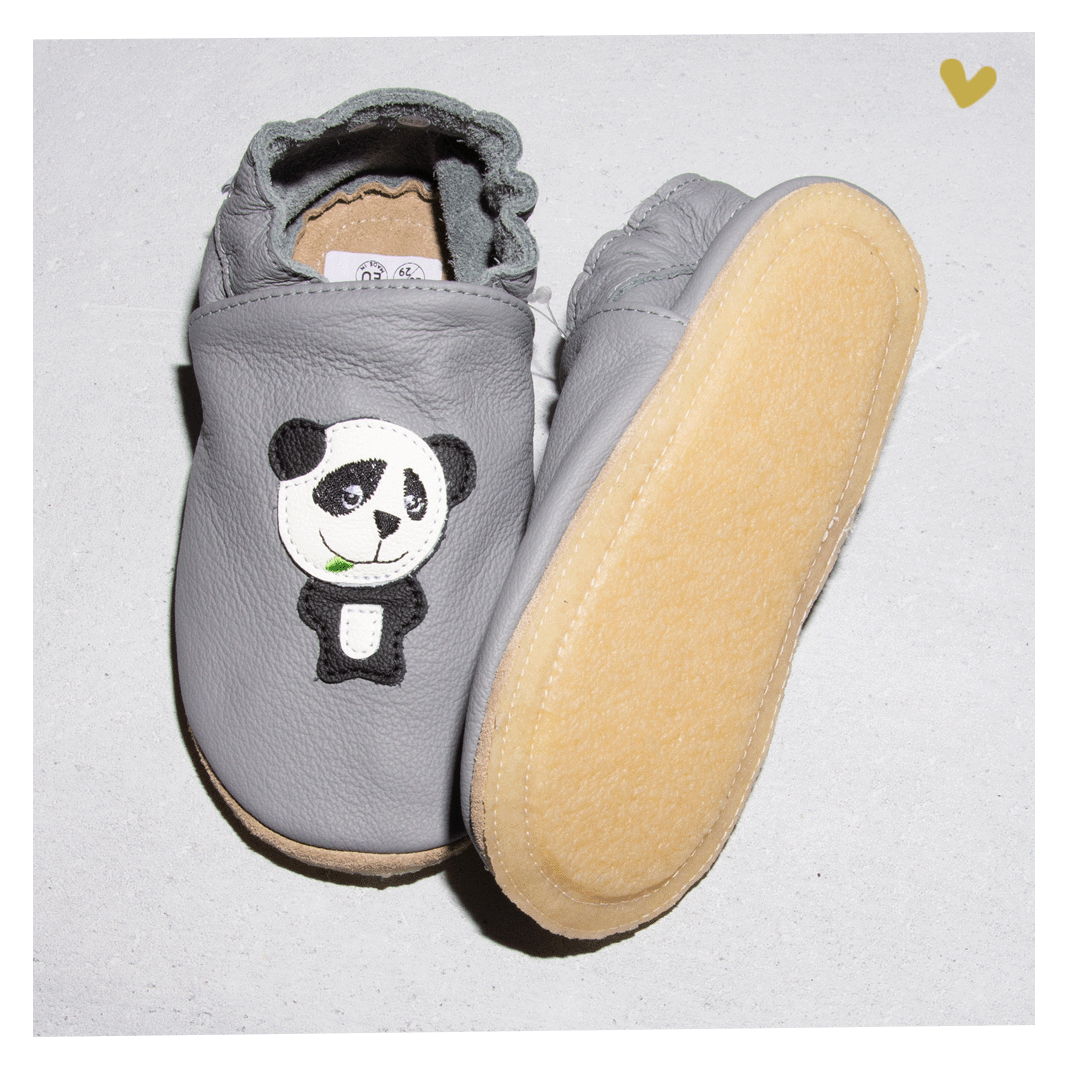 BABUCHA BABY PANDA, OSITO/ANIMALES BLANCO Y NEGRO