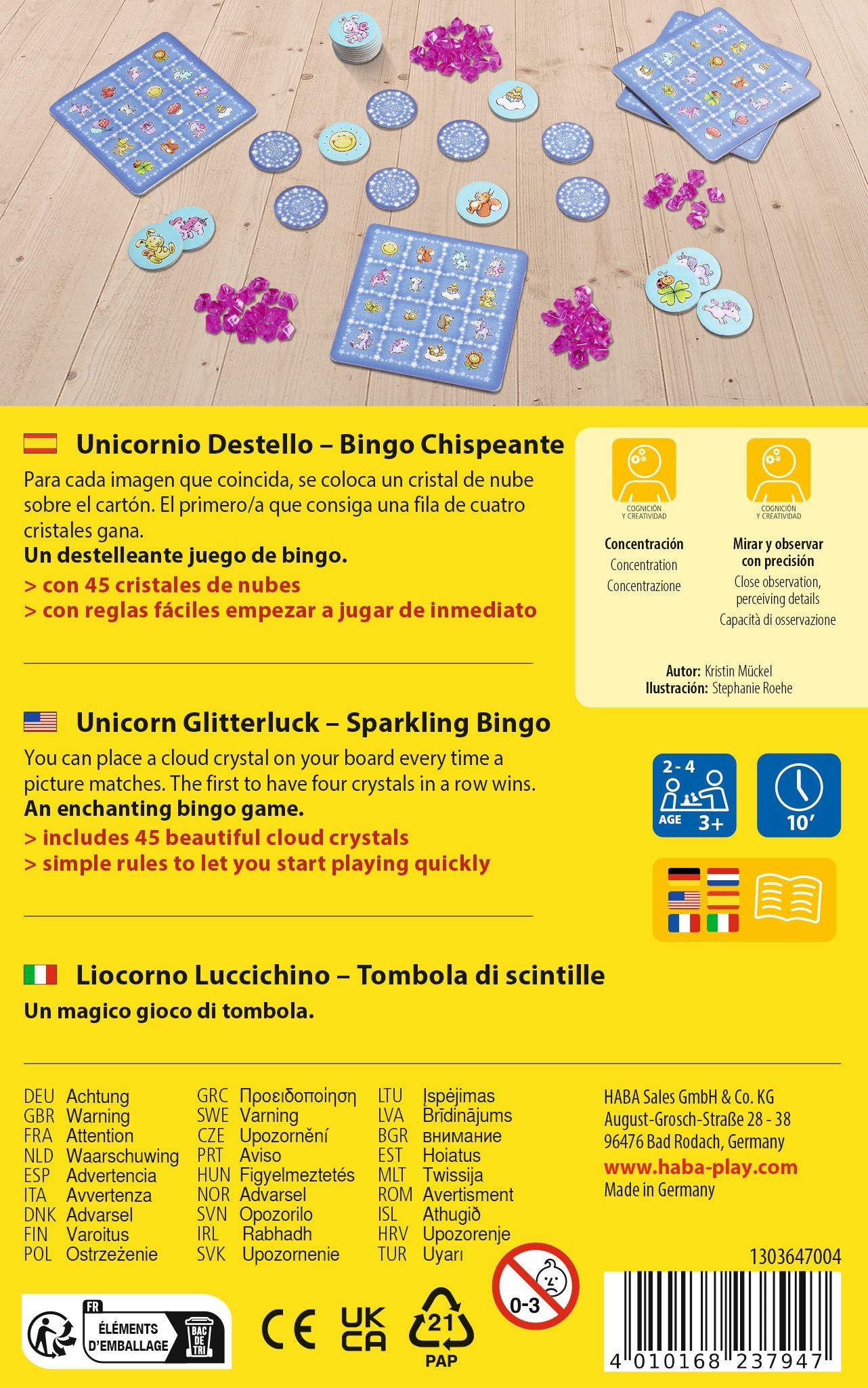 Unicornio Destello – Bingo chispeante
