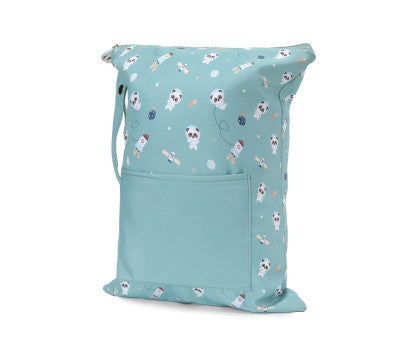 Bolsa Impermeable infantil grande pandas in space