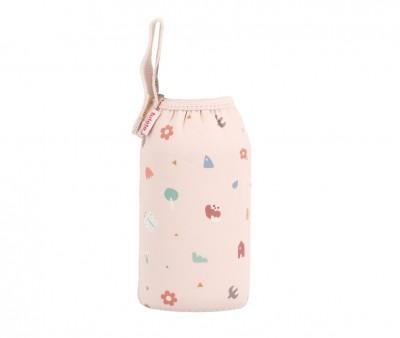 Botella Infantil de Acero Inoxidable con Funda de Neopreno  500 ml de la Colección Vuelta a Cole Geometric Nature de Tutete