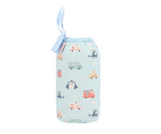Botella Infantil de Acero Inoxidable con Funda de Neopreno  500 ml de la Colección Vuelta a Cole City Cars de Tutete