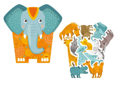 Puzzle 2 en 1 - Elefante
