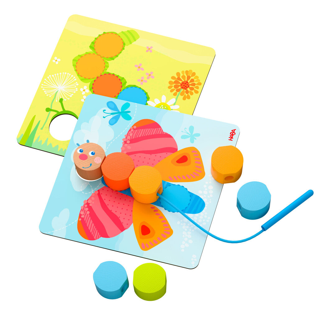 Juego de Ensartar Animales de Madera