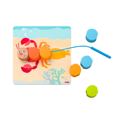 Juego de Ensartar Animales de Madera