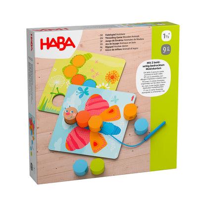 Juego de Ensartar Animales de Madera