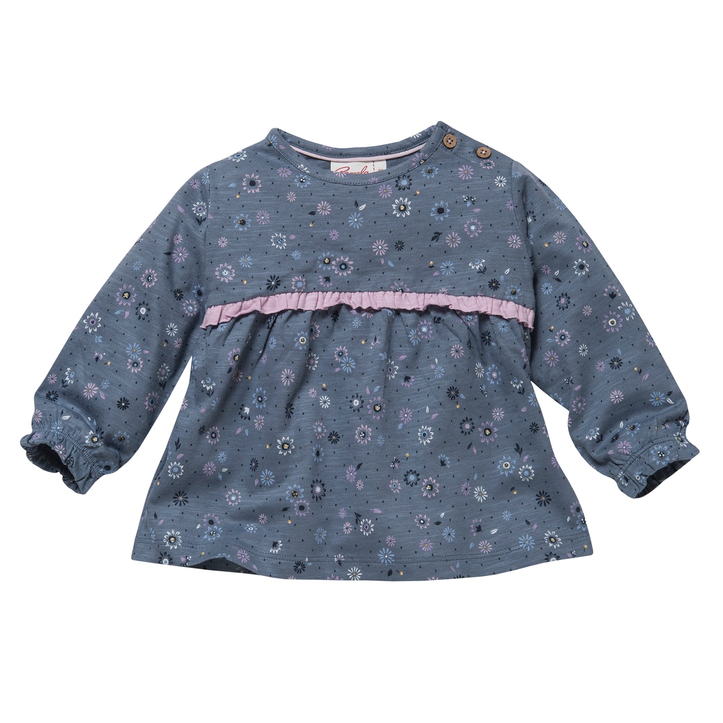 Camiseta Flores Azul-Violeta