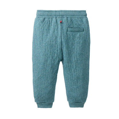 Pantalón Sweat GOTS para Bebé en Algodón Orgánico Color Eucalipto Mélange