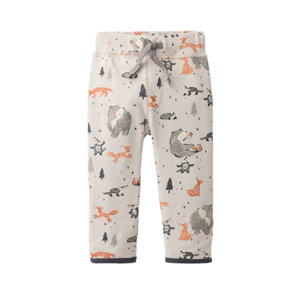 Pantalón Reversible Bebé GOTS - Animales del Bosque