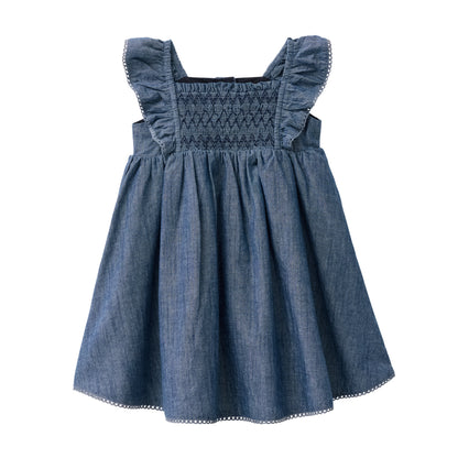 Vestido sin Mangas Azul Melánge