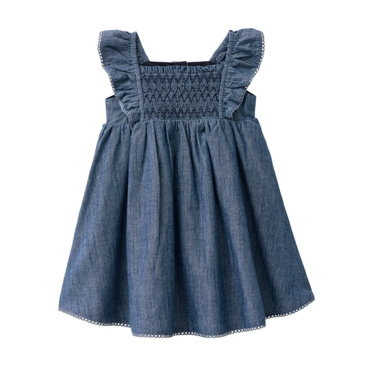 Vestido sin Mangas Azul Melánge