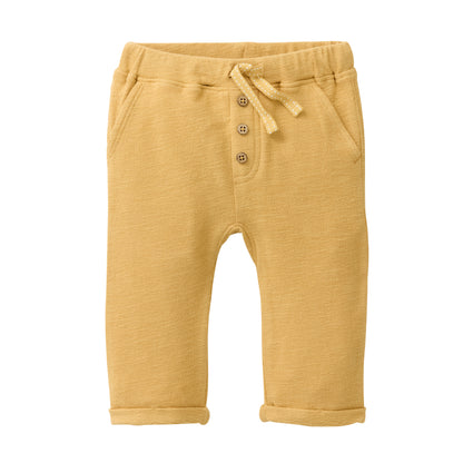 Pantalón de chándal amarillo miel para bebé