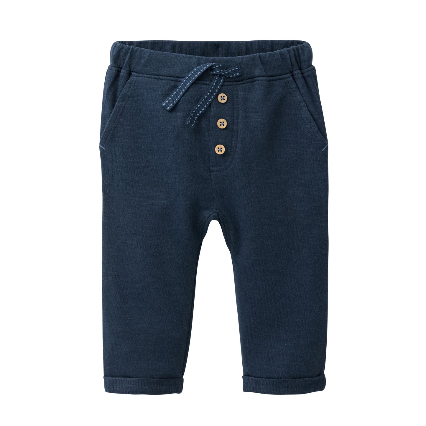 Pantalón Azul Marino para Bebé – Comodidad y Estilo en Algodón Orgánico