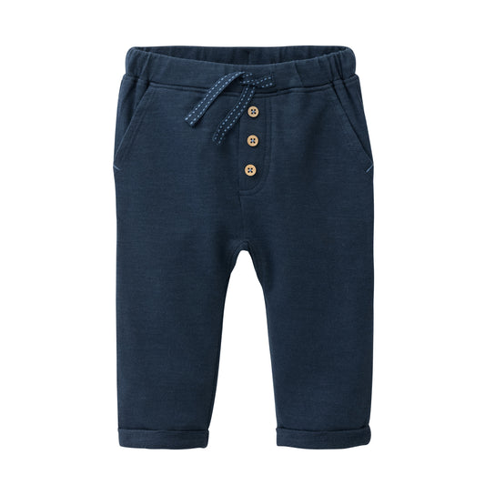 Pantalón Azul Marino para Bebé – Comodidad y Estilo en Algodón Orgánico
