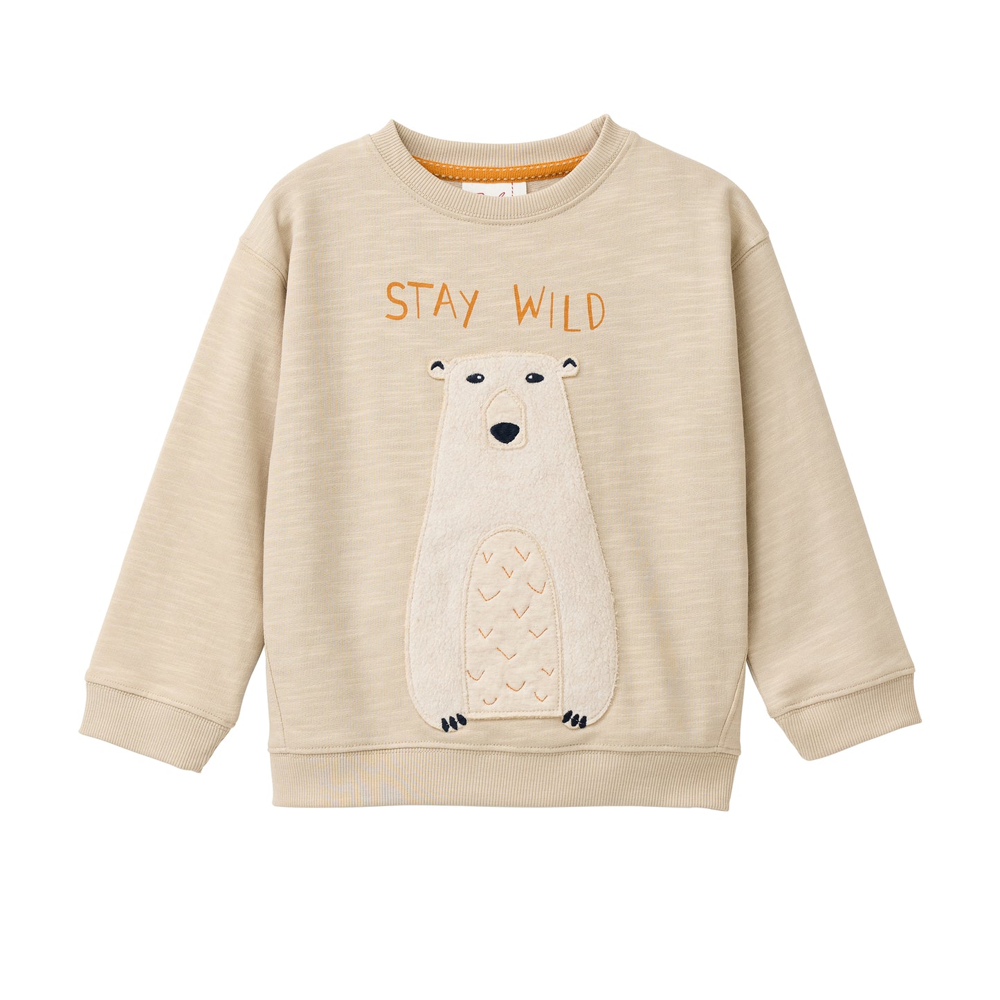 Sudadera niños algodón orgánico GOTS – Arena oscuro