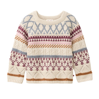 Jersey de punto niños algodón orgánico GOTS – Kitt mélange con estampado