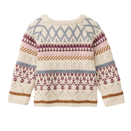 Jersey de punto niños algodón orgánico GOTS – Kitt mélange con estampado