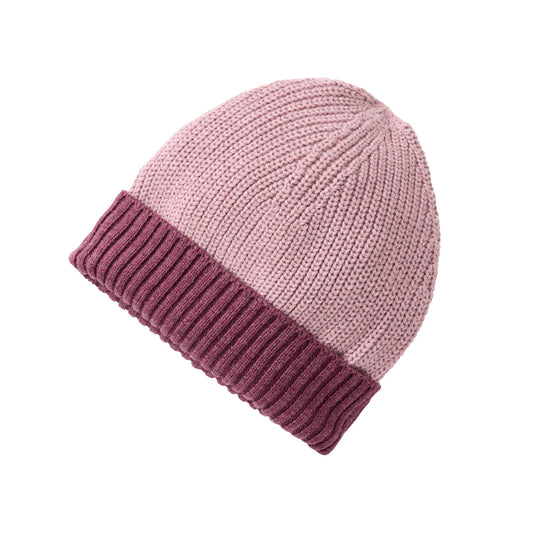 Gorro de punto niños algodón orgánico GOTS – Rosa madera