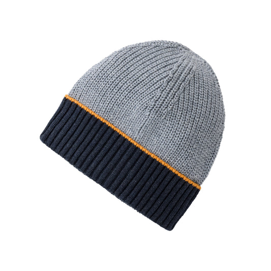 Gorro de punto niños algodón orgánico GOTS – Azul grisáceo
