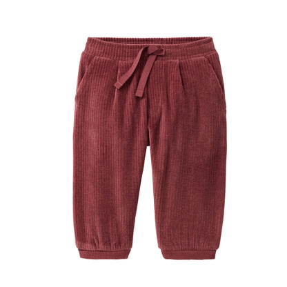 Pantalón Chándal gots para bebé en algodón orgánico bordeux