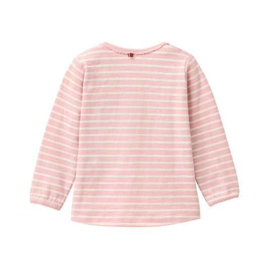 Camiseta Manga larga niños algodón orgánico a rallas gatitos