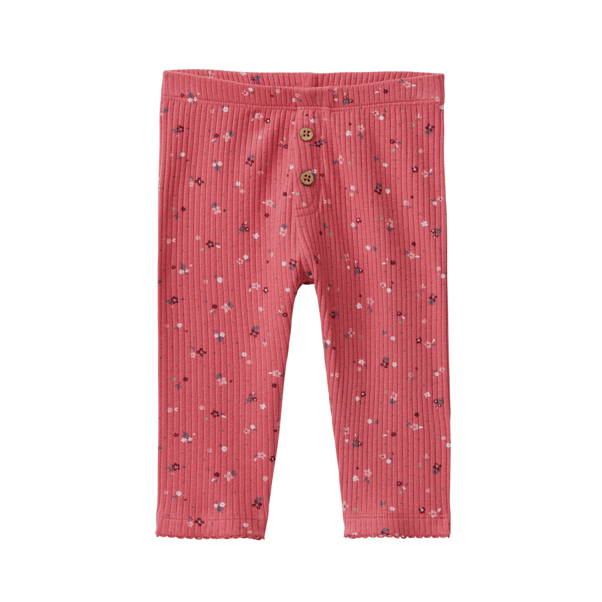 Leggings  Gots para Bebé en Algodón Orgánico rosa y pequeñas flores