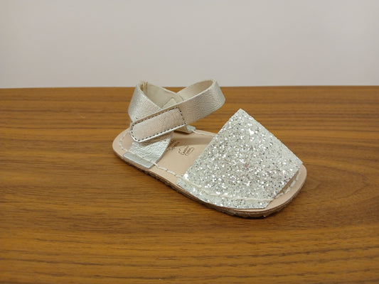 MENORQUINA MINIMALISTA RESPETUOSA GLITTER ICEBERG WHITE