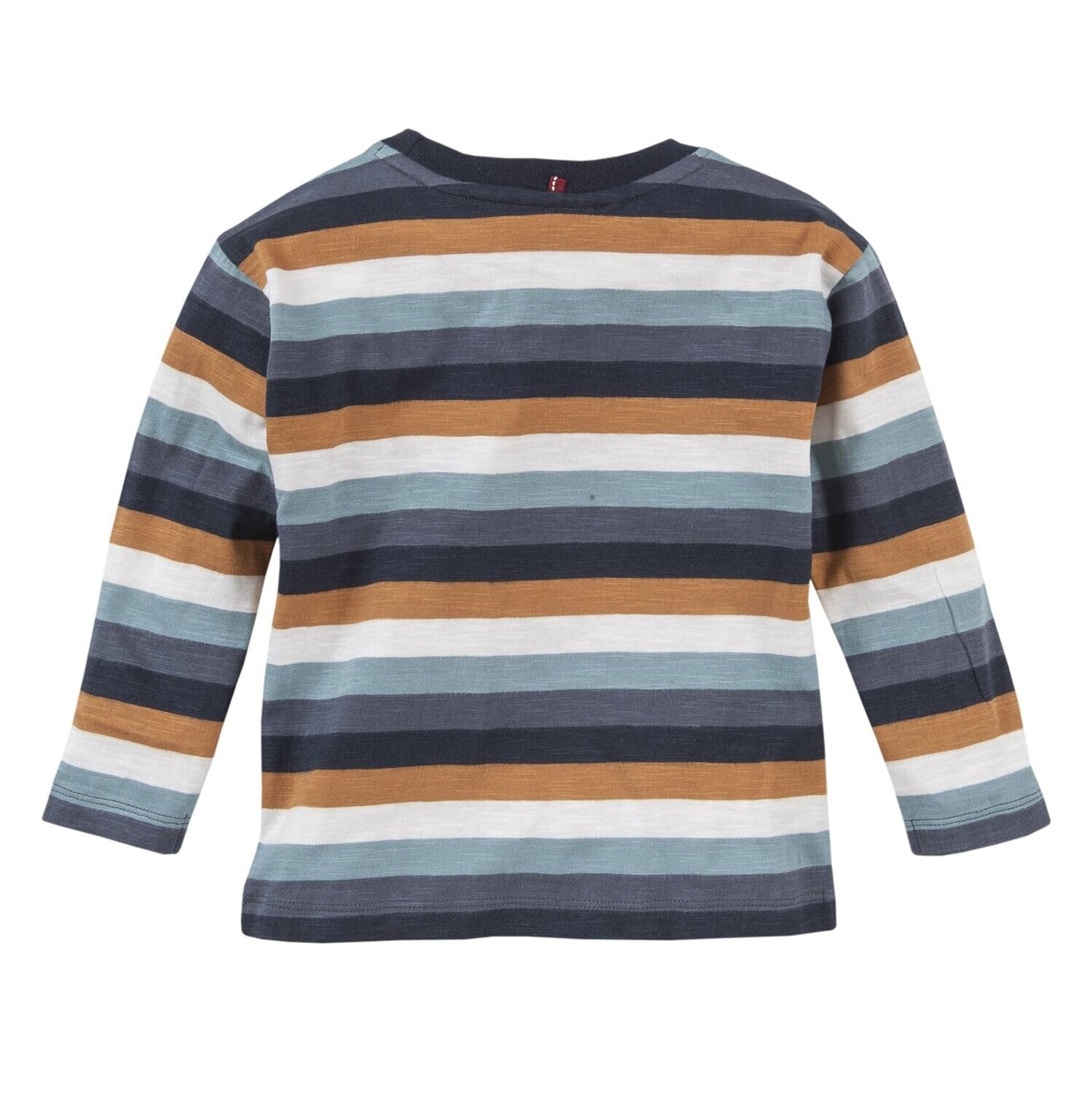 Camiseta a rallas azul/blanco/canela