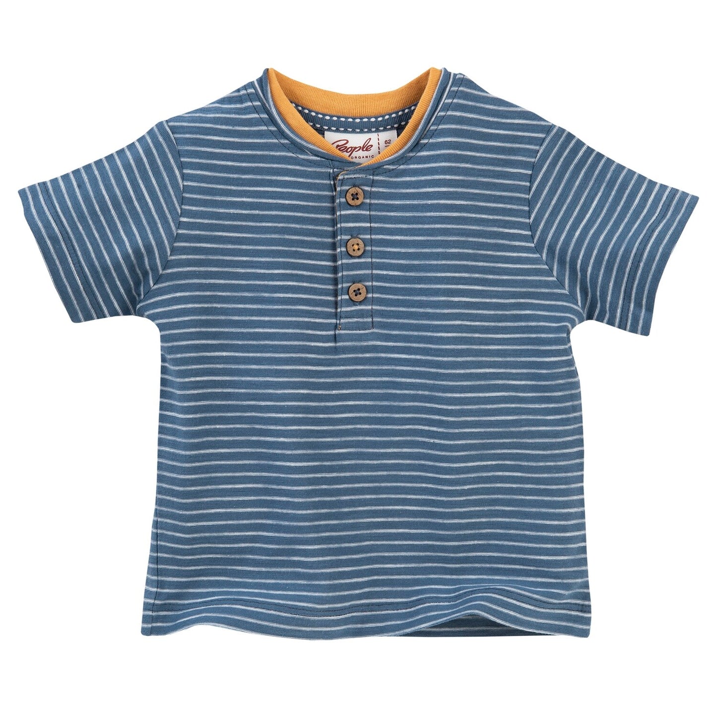 Camiseta Azul Rallas Blancas