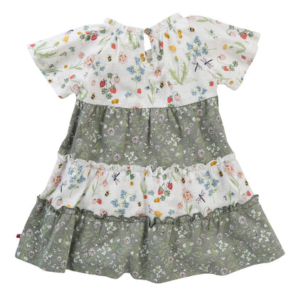 Vestido Flores Verde/Blanco